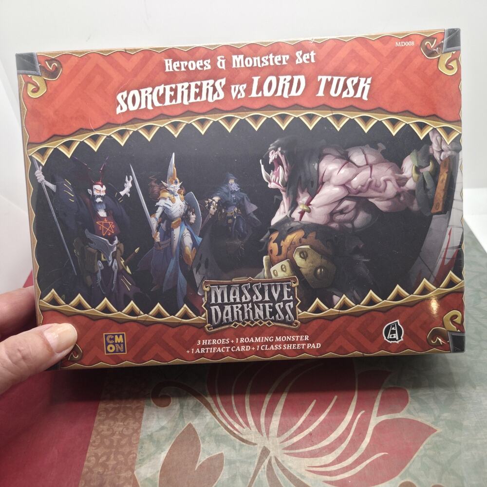 Massive Darkness Sorcerers vs Lord Tusk Heroes Monster Set 2017 CMON Expan. New